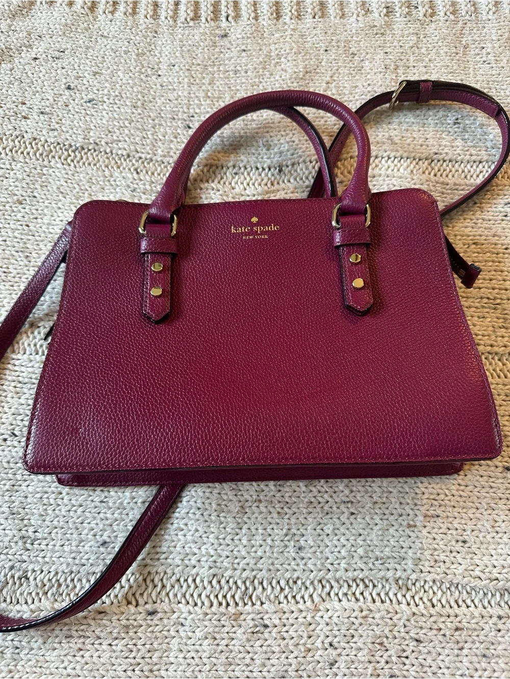 kate spade Burgundy Leather Satchel